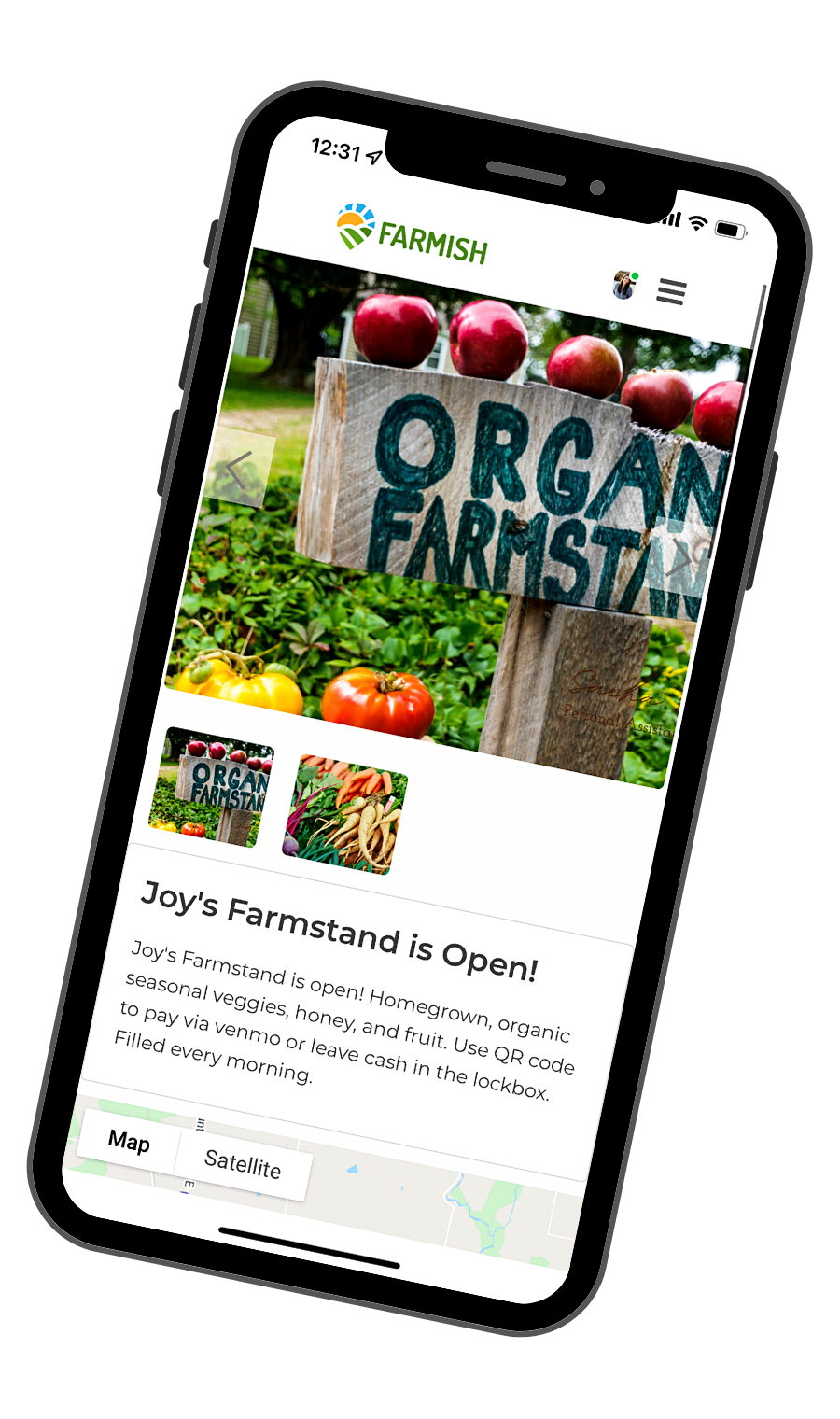 farmish iphone mockup